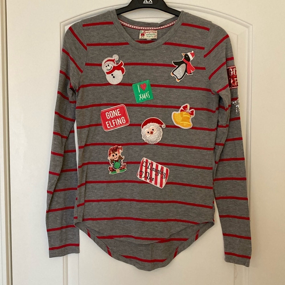 Merry Christmas Made especially for you by Poof! Women's LS T-Shirt Size Medium